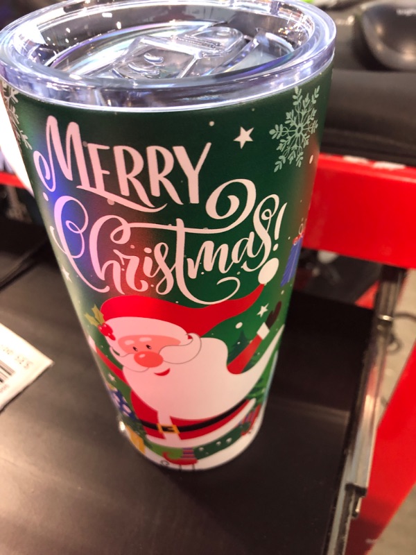 Photo 1 of 12 Oz Stainless Steel Vacuum Insulated Tumbler Christmas Tree Cute Penguins Coffee Cup with Lids and Straw Xmas Snowflakes Double Wall Water Travel Mug for Hot and Cold Drinks for Home Office