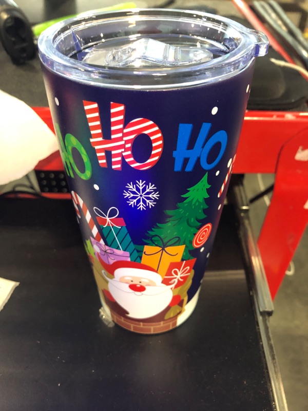 Photo 1 of 12 Oz Stainless Steel Vacuum Insulated Tumbler Christmas Tree Cute Penguins Coffee Cup with Lids and Straw Xmas Snowflakes Double Wall Water Travel Mug for Hot and Cold Drinks for Home Office