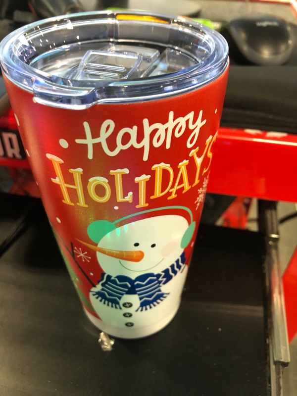 Photo 1 of 12 Oz Stainless Steel Vacuum Insulated Tumbler Christmas Tree Cute Penguins Coffee Cup with Lids and Straw Xmas Snowflakes Double Wall Water Travel Mug for Hot and Cold Drinks for Home Office