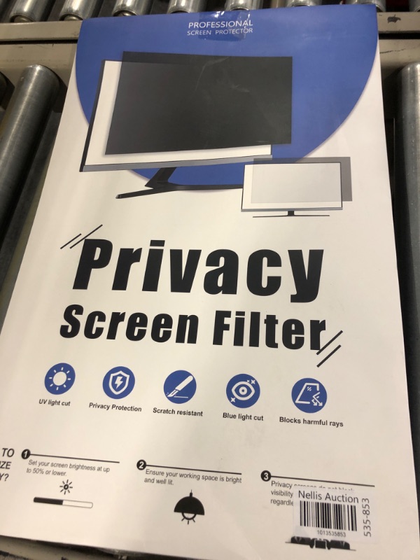 Photo 2 of [2-Pack] 22 Inch Computer Privacy Screen Filter for 16:10 Widescreen Monitor, Removable Eye Protection Anti Glare Blue Light Filter Privacy Shield, Anti Scratch Anti Spy Screen Protector Film 22 In [2 PACK] 22'' Privacy Screen (16:10)