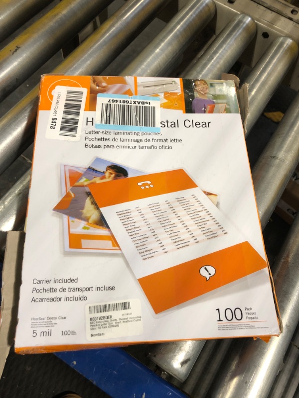 Photo 2 of GBC Laminating Sheets, Thermal Laminating Pouches Letter Size, 10mil, HeatSeal Crystal Clear, 50 Pack (3200405) Letter 10mil