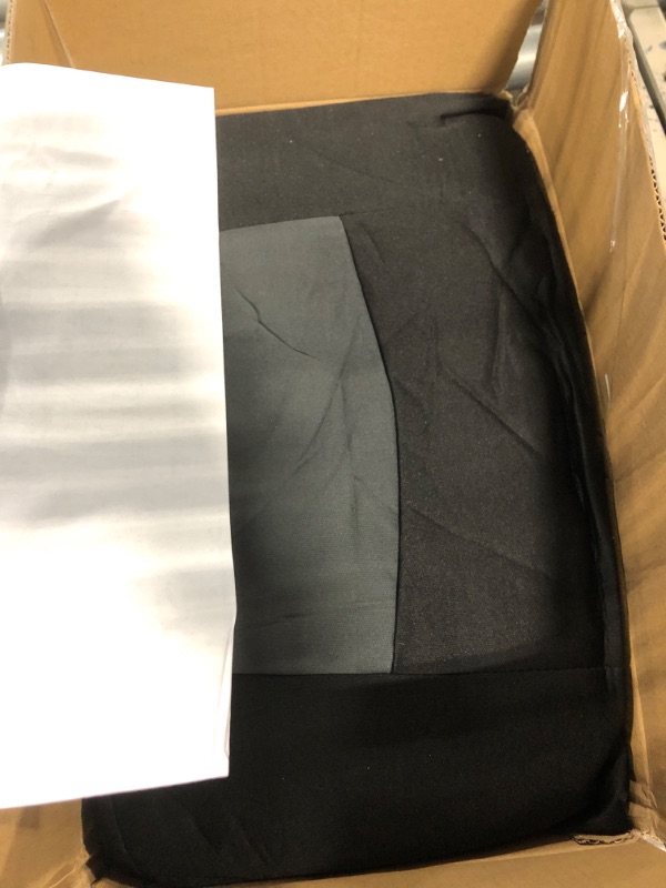 Photo 1 of BDK PolyPro Car Seat Covers Full Set in Charcoal on Black – Front and Rear Split Bench Seat Covers for Cars, Easy to Install Car Seat Cover Set, Car Accessories for Auto Trucks Van SUV Charcoal Gray