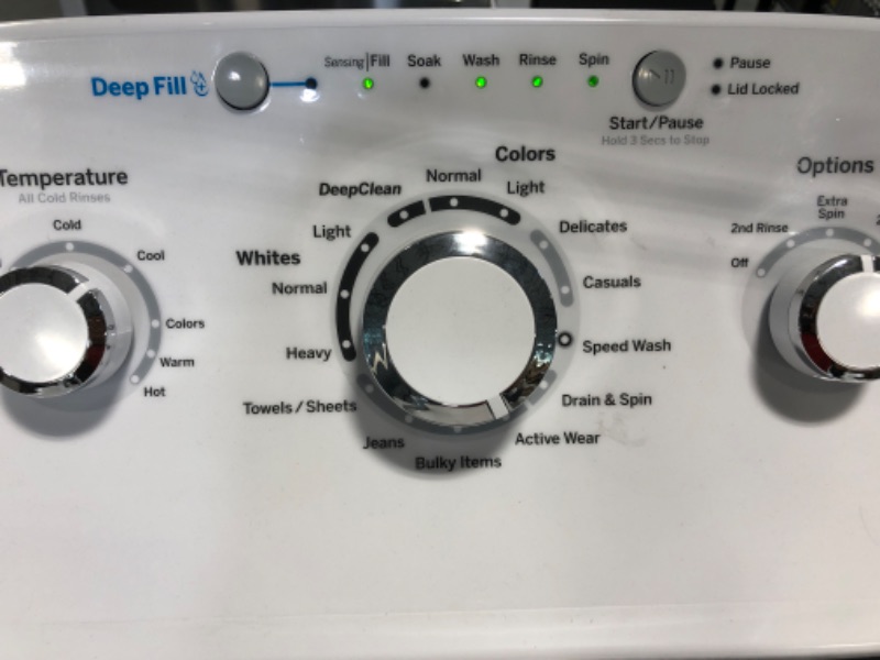 Photo 3 of ***PARTS ONLY***GE 4.5-cu ft High Efficiency Agitator Top-Load Washer (White)
