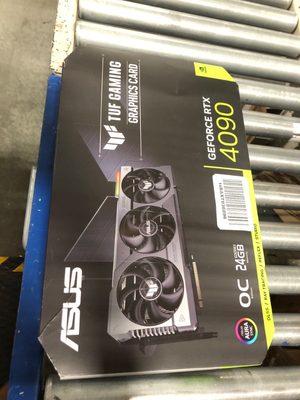 Photo 2 of ASUS TUF Gaming NVIDIA GeForce RTX 4090 OC Edition Gaming Graphics Card (24GB GDDR6X, PCIe 4.0, HDMI 2.1a, DisplayPort 1.4a, Dual Ball Bearing Axial Fans)
