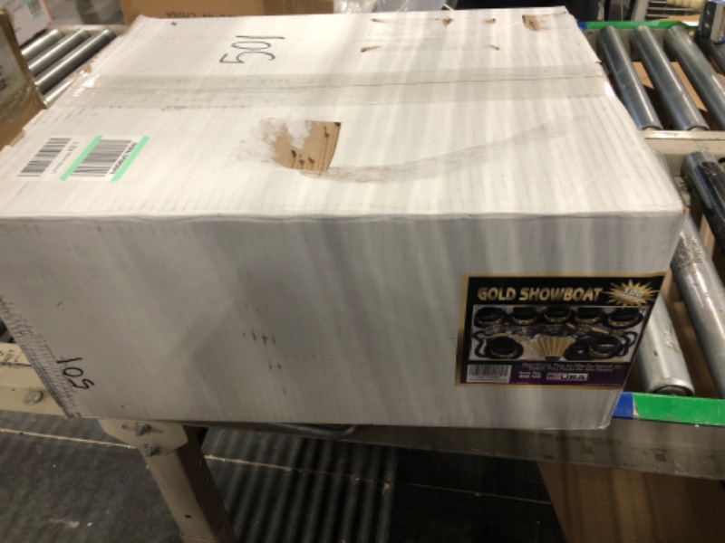 Photo 1 of Windy City Novelties - New Year’s Eve 2023 Gold Showboat Party Kit for 100 Guests | Tiaras Top Hats Derby Hats Noisemakers Horns Bead Necklaces New Year’s Eve Party Favors New Year’s Party Supplies Party Hats.