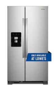 Photo 1 of Whirlpool 24.6-cu ft Side-by-Side Refrigerator with Ice Maker (Fingerprint Resistant Stainless Steel)

