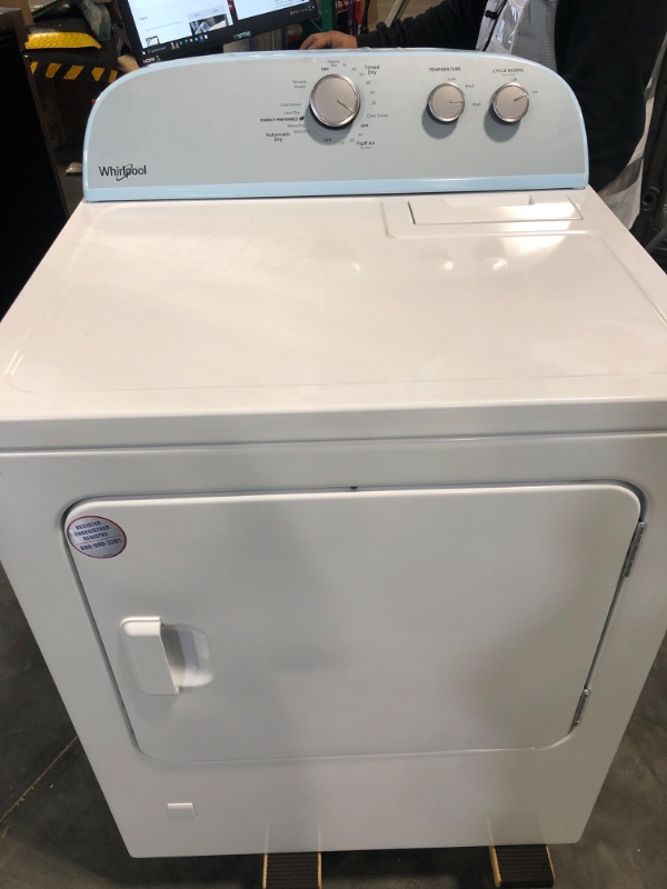 Photo 2 of Whirlpool 7-cu ft Reversible Side Swing Door Gas Dryer (White)