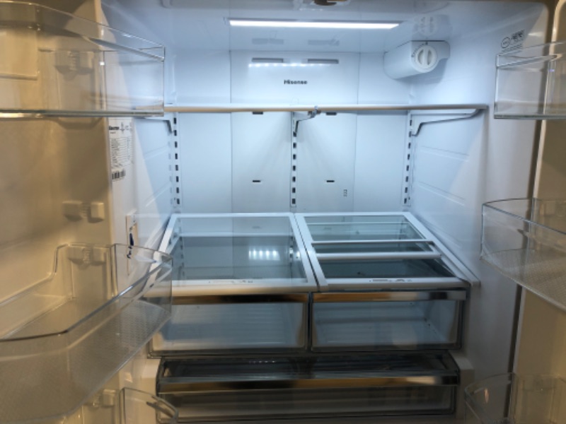 Photo 9 of Hisense 26.6-cu ft French Door Refrigerator with Ice Maker (Fingerprint Resistant Stainless Steel) ENERGY STAR
