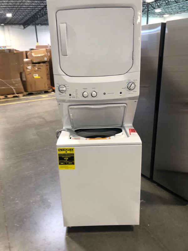 Photo 2 of GE Electric Stacked Laundry Center with 3.8-cu ft Washer and 5.9-cu ft Dryer 

*** UNABLE TEST IN THEWAREHOUSE *** 