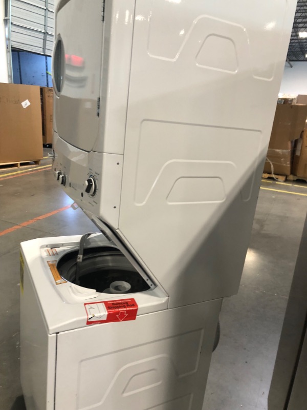Photo 1 of GE Electric Stacked Laundry Center with 3.8-cu ft Washer and 5.9-cu ft Dryer 

*** UNABLE TEST IN THEWAREHOUSE *** 