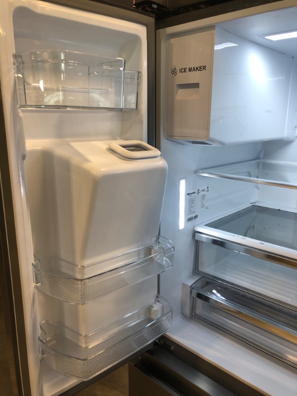 Photo 9 of Hisense 25.4-cu ft French Door Refrigerator with Dual Ice Maker (Fingerprint Resistant Stainless Steel) ENERGY STAR