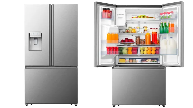 Photo 1 of Hisense 25.4-cu ft French Door Refrigerator with Dual Ice Maker (Fingerprint Resistant Stainless Steel) ENERGY STAR