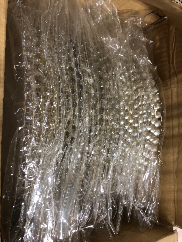 Photo 3 of 24 Pack 13 Inch Clear Charger Plates Bulk Round Beaded Chargers Plates Plastic Decorative Charger Plates with Gold Beaded Rim for Kitchen Wedding Events Dinner Party Tabletop Home Decor
