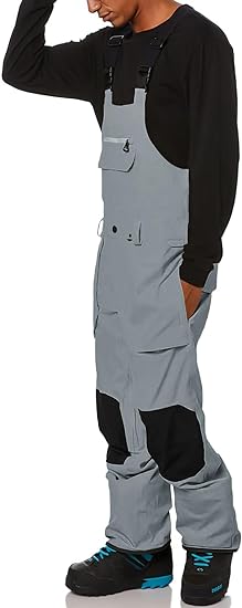 Photo 1 of Newffr Men’s Snow Bib Water-Resistant Insulated Waterproof Snow Pants Ski Snowboard Overalls LARGE