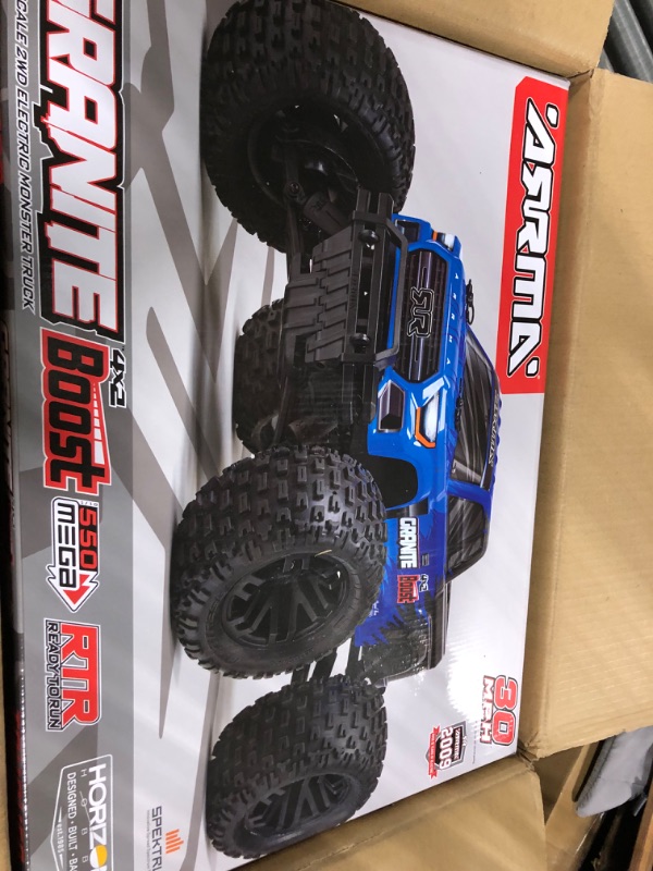 Photo 3 of ARRMA RC Truck 1/10 Granite 4X2 Boost MEGA 550 Brushed Monster Truck RTR (Batteries and Charger Not Included), BLUE, ARA4102V4T1