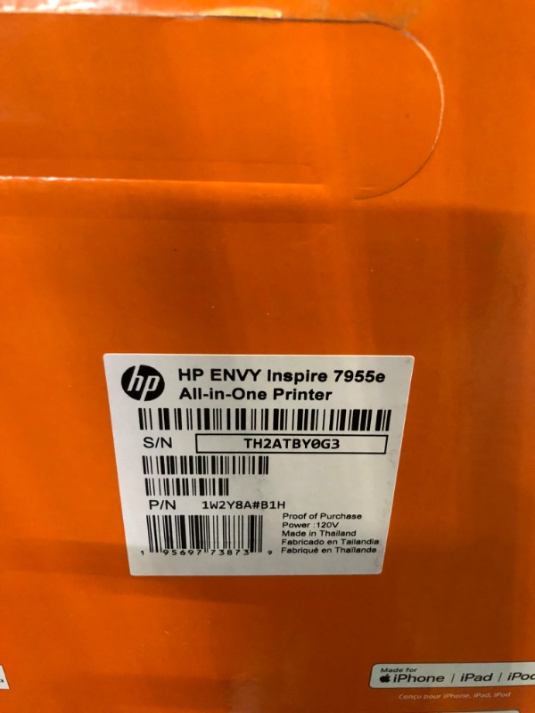 Photo 4 of HP Envy Inspire 7955e Wireless Color All-in-One Printer with Bonus 6 Months Instant Ink with HP+ (1W2Y8A)