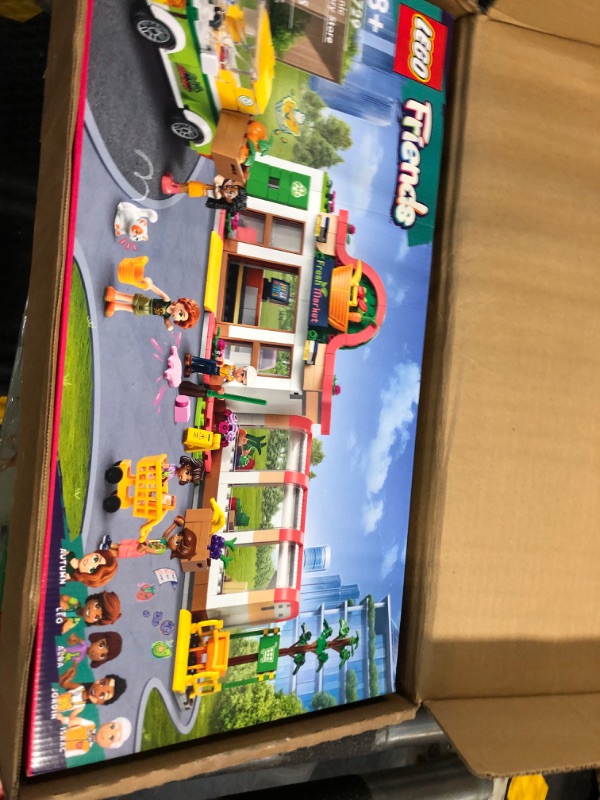 Photo 3 of LEGO Friends Organic Grocery Store 41729, Supermarket Toy Shop for Girls and Boys 8 Plus Years Old, Playset with Truck & 4 Mini-Dolls Frustration-Free Packaging