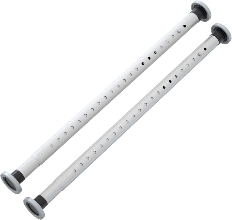 Photo 1 of Aglaiprty 2 Pcs Adjustable Window Security Bar, Easy Install for Sliding Glass Door (White, 20 inch to 26 inch)
