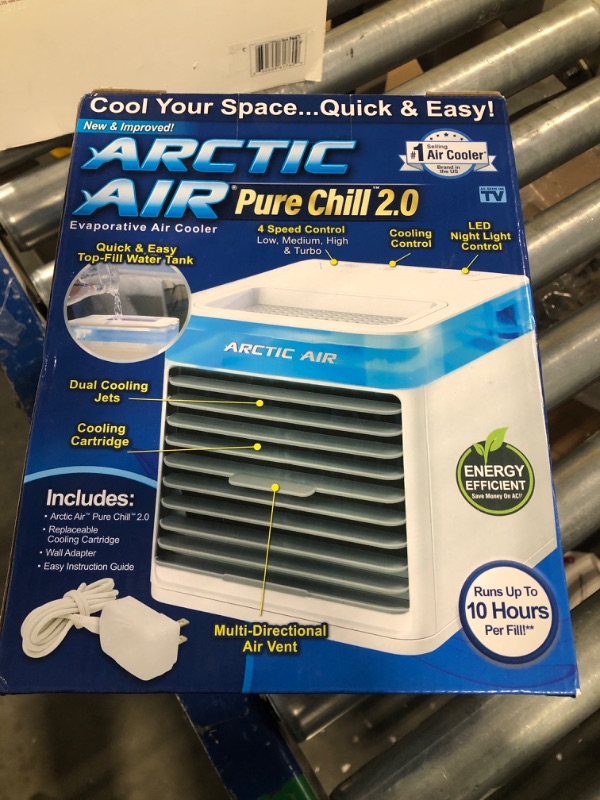 Photo 2 of Arctic Air Pure Chill 2.0 Evaporative Air Cooler by Ontel - Powerful, Quiet, Lightweight and Portable Space Cooler with Hydro-Chill Technology For Bedroom, Office, Living Room & More