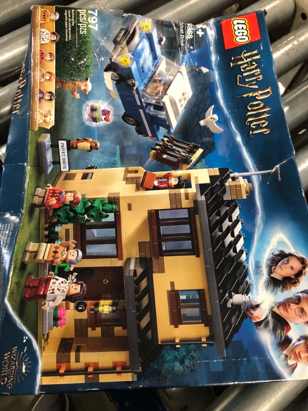 Photo 2 of LEGO Harry Potter 4 Privet Drive 75968 House and Ford Anglia Flying Car Toy, Wizarding World Gifts for Kids, Girls & Boys with Harry Potter, Ron Weasley, Dursley Family, and Dobby Minifigures