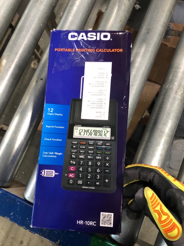 Photo 2 of Casio HR-10RC Printing Calculator 1.7" x 4" x 8.2"