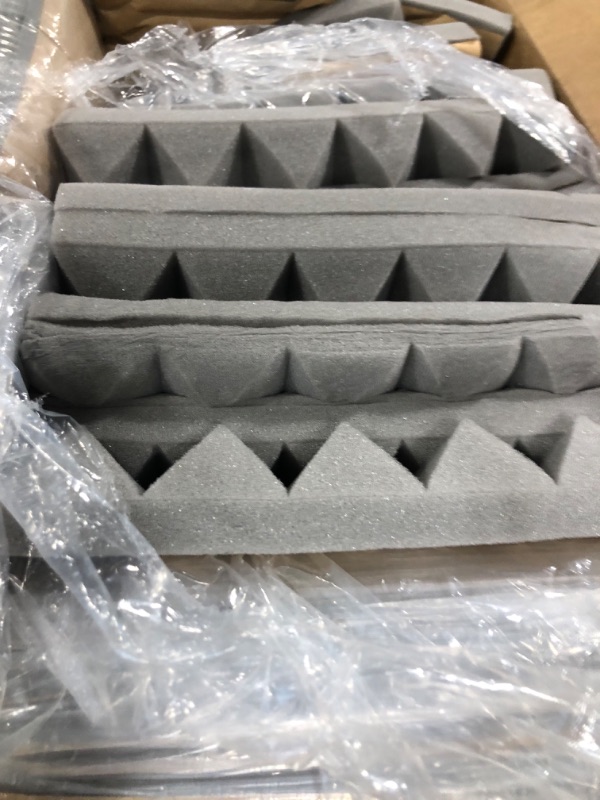 Photo 4 of 24 Pack Acoustic Foam Panels, 2" X 12" X 12" High Density Gray Sound Absorbing Studio Wedge Tiles, Fire Proofing Dampening Acoustic Padding for Home Office