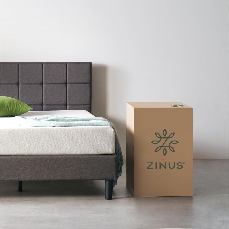 Photo 2 of Zinus 6 Inch Green Tea Memory Foam Mattress / CertiPUR-US Certified / Bed-in-a-Box / Pressure Relieving, Queen Queen 6 Inch Mattress