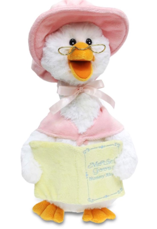 Photo 1 of Cuddle Barn Mother Goose Animated Talking Musical Plush Toy, 14" Super Soft Cuddly Stuffed Animal Moves and Talks, Captivates Listeners by Reading 7 Classic Nursery Rhymes - Pink