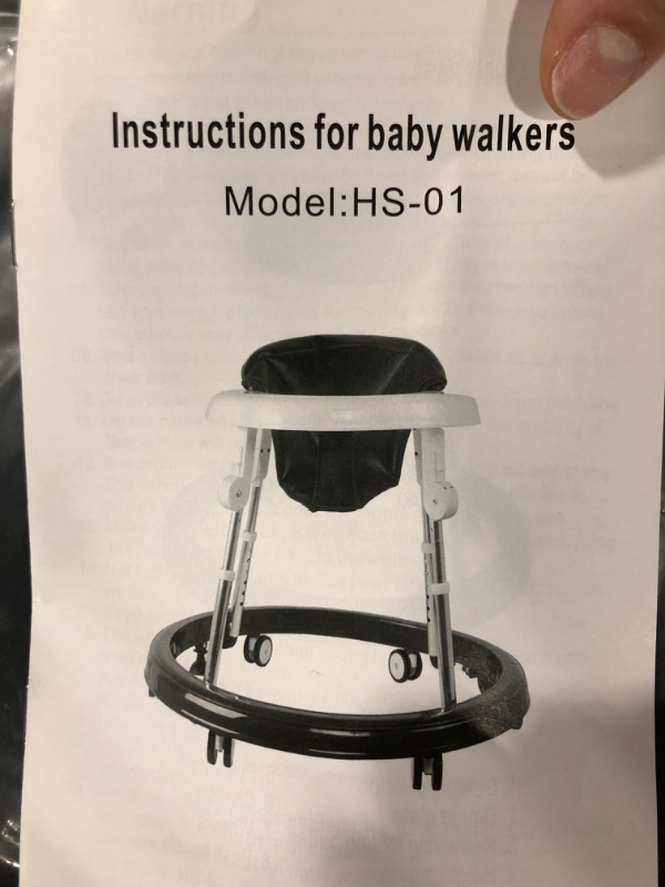 Photo 1 of Baby Walker with Wheels, Activity Center with Mute Wheels Anti-Rollover, 5-Position Height Adjustable Foldable Baby Walker for Boys and Girls from 6-18 Months with Footrest Green