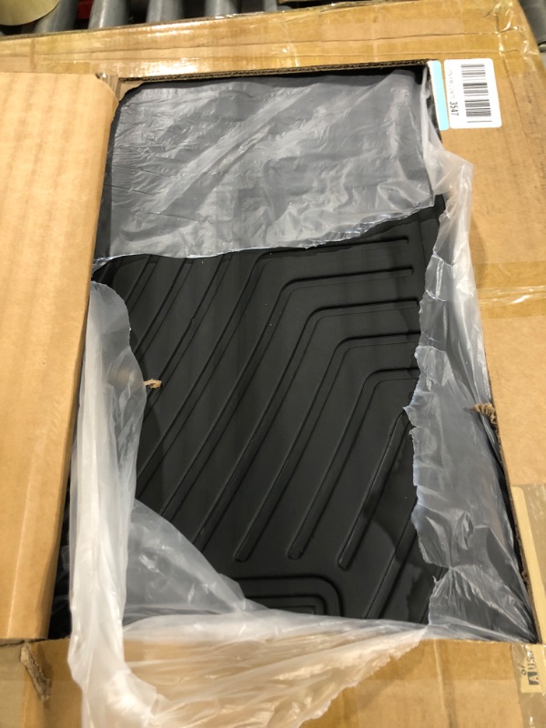 Photo 1 of RILLEC Floor Mats 3 Row Liners Set Black Custom Fit for 8 Seats 2018-2023 2024 Chevrolet/Chevy Traverse,All Weather Guard Heavy Duty Waterproof TPE Rubber Car Mats Carpet 8 SEATS TRAVERSE 2018-2024