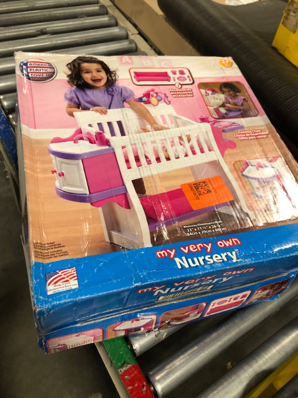 Photo 2 of American Plastic Toys Kids’ My Very Own Nursery Baby Doll Playset, Doll Furniture, Crib, Feeding Station, Learn to Nurture and Care, Durable and BPA-Free Plastic, for Children Ages 2+