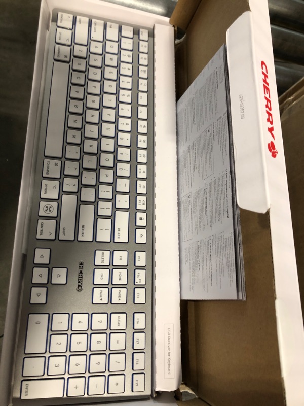 Photo 3 of Cherry KW 9100 Slim Wireless Keyboard for Mac, Rechargeable Replacement for Magic Keyboards. 13 Frequently Used Mac Functions. Pairs with Mac and iMac Models for Work or Home Office