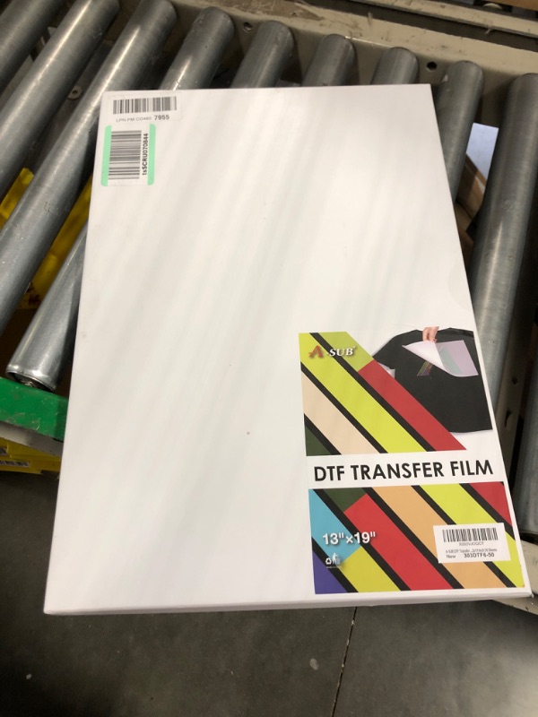 Photo 2 of A-SUB DTF Transfer Film 13"x19", A3 Plus 50 Sheets DTF Film for Sumblimation or DTF Inkjet Printer, Double Sided Matte Direct to Film Transfer Paper for T Shirts and All Fabrics