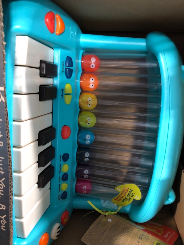 Photo 2 of B. toys- Hippo Pop- Musical Toy Keyboard – Play Piano – Songs, Sounds & Lights – Musical Instrument for Toddlers, Kids – 12 Months +