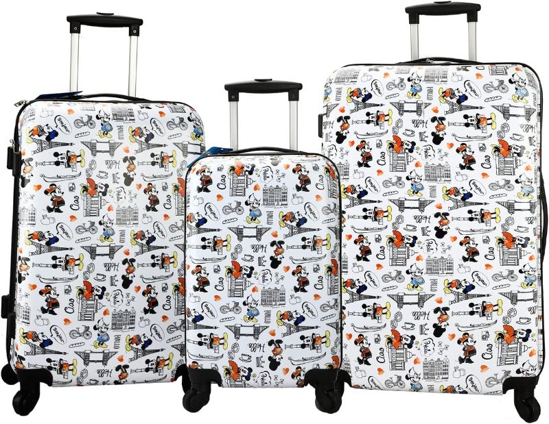 Photo 1 of Disney Mickey Mouse 2 Piece White Luggage Assortment Set