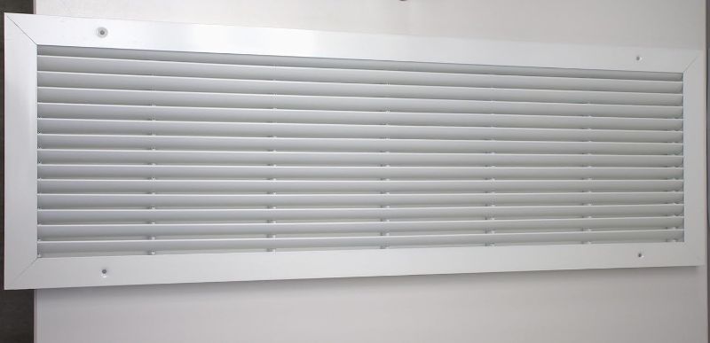 Photo 1 of 
34" x 10" Steel Return Air Grille | Vent Cover Grill for Ceiling, White | Outer Dimensions: 35.75" X 11.75" H for 34x10 Duct Opening

