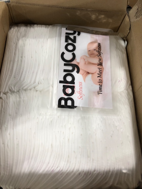 Photo 2 of Babycozy Boucy Soft Newborn Diapers for Sensitive Skin, Hypoallergenic Disposable Diapers, Plain White Diapers Without Chlorine, Soft Diapers for Baby&Infant&Preemie, Size 1(8-14lb) 148 Count Size 1 (148 Count)