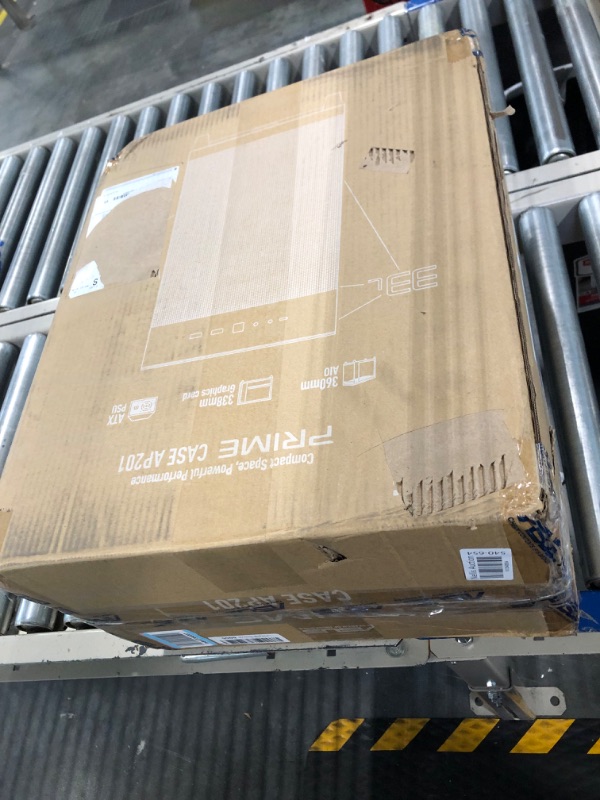 Photo 1 of ASUS Prime AP201 33-Liter MicroATX Black case with Tool-Free Side Panels and a Quasi-Filter mesh, with Support for 360 mm Coolers, Graphics Cards up to 338 mm Long, and Standard ATX PSUs