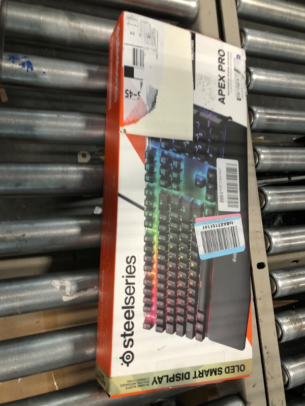 Photo 2 of SteelSeries Apex Pro World's Fastest Mechanical Gaming Keyboard – Adjustable Actuation Switches – OLED Smart Display – RGB Backlit