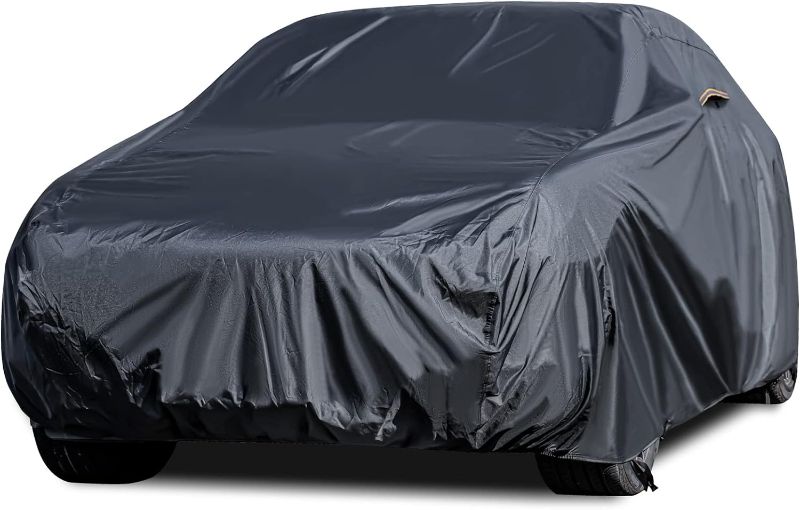 Photo 4 of Autolion Car Cover Premium Black, Full Exterior Covers Protection UV Sun Snow Dust Storm Resistant,Vehiclecover SUV Protection Waterproof All Weather Fit for Automobiles 191-201 inch Long Fit SUV Length 191-201 inch