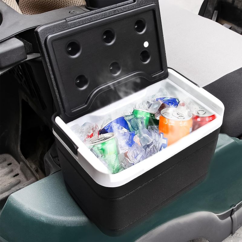Photo 2 of 10L0L Golf Cart Ice Cooler Universal Insulated Portable Cooler Lightweight Ice Chest Box with Mounting Bracket Kit for Yamaha,EZGO,Club Car