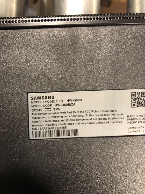 Photo 7 of SAMSUNG HW-Q60B 3.1ch Soundbar and Subwoofer with DTX Virtual:X with an Additional 1 Year Coverage by Epic Protect (2022) Q60B 2 Year