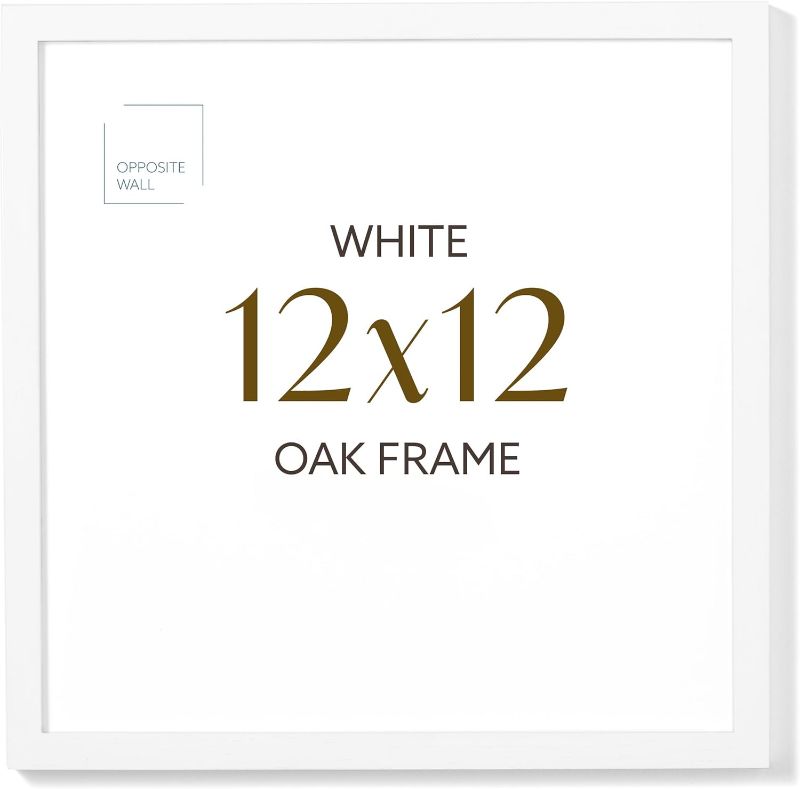 Photo 1 of (12x12 in | 31x31 cm) White Solid Oak Wood Picture Frame Poster Frame Wall Photo Frame