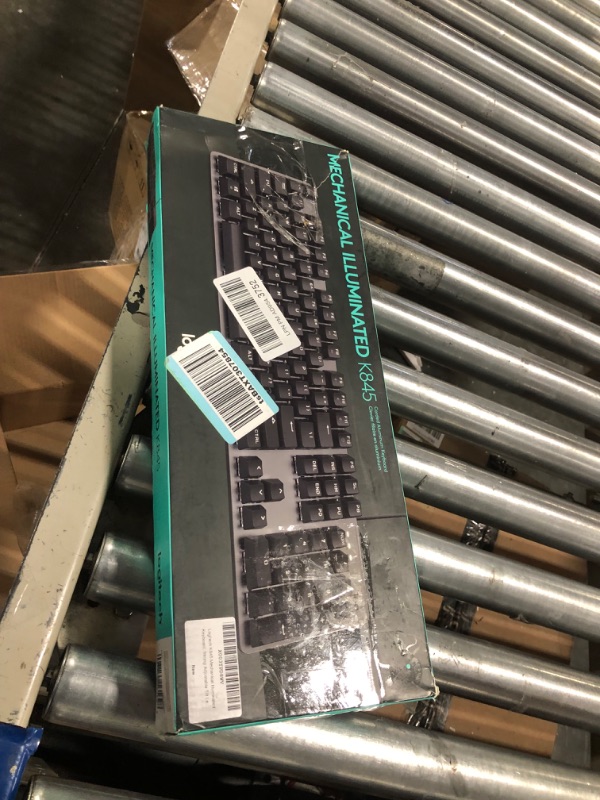 Photo 1 of Logitech K845 Mechanical Illuminated Keyboard, Strong Adjustable Tilt Legs, Full Size, Aluminum Top Case, 104 Keys, USB Corded, Windows (TTC Red Switches) TTC Red TTC Keyboard