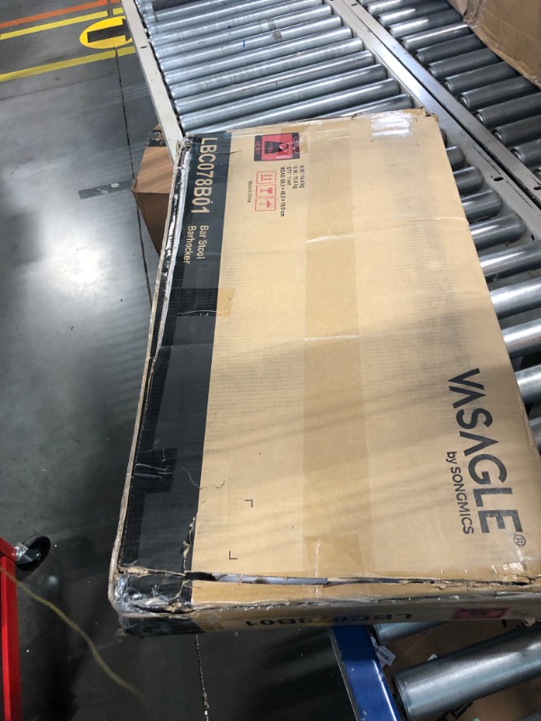 Photo 1 of VASAGLE Set of 2 Bar Stools, Bar Height Stools, Tall Bar Stools with Back, Bar Chairs, Steel Frame, Industrial Style, Easy Assembly, Rustic Brown and Black ULBC078B01