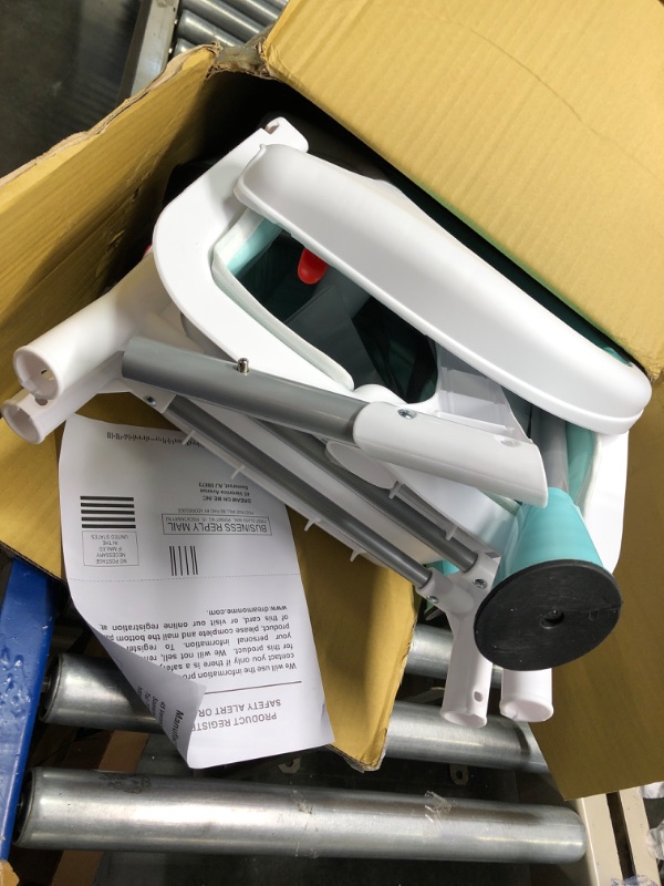 Photo 1 of Dream On Me Portable 2-in-1 Tabletalk High Chair, Convertible Compact High Chair, Light Weight Portable Highchair, Aqua