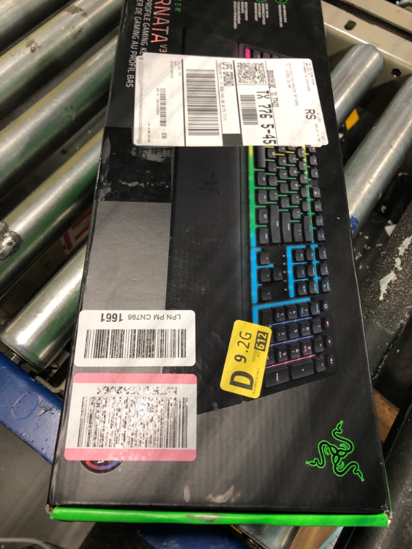 Photo 2 of Razer Ornata V3 Gaming Keyboard: Low-Profile Keys - Mecha-Membrane Switches - UV-Coated Keycaps - Backlit Media Keys - 10-Zone RGB Lighting - Spill-Resistant - Magnetic Wrist Wrest - Classic Black