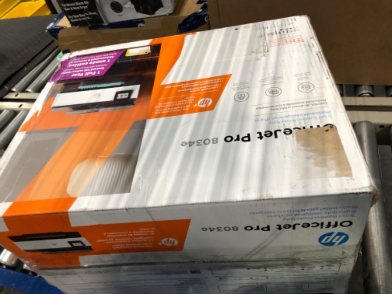 Photo 1 of HP OfficeJet Pro 8034e Wireless Color All-in-One Printer with 1 Full Year Instant Ink,White