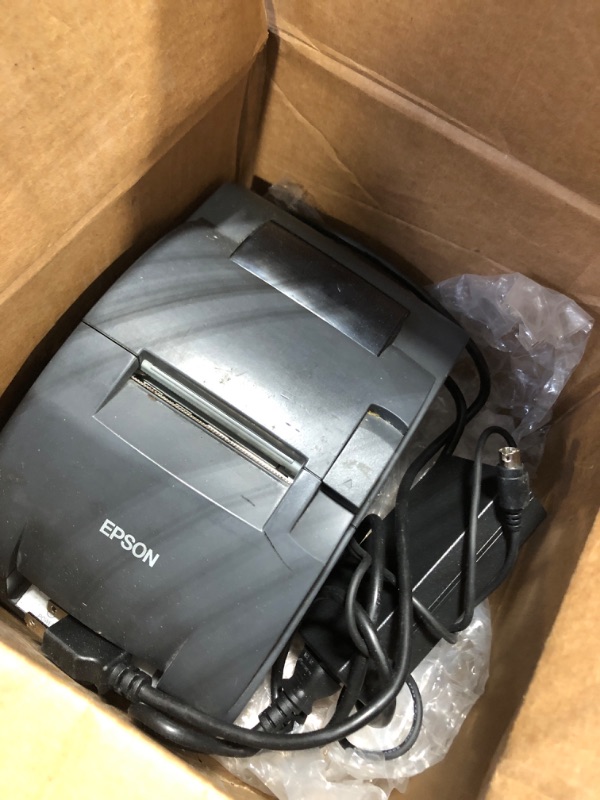 Photo 1 of Epson TM-U220B M188B POS Receipt Printer USB Interface - Red & Black Ribbon - with Power Supply (Renewed)