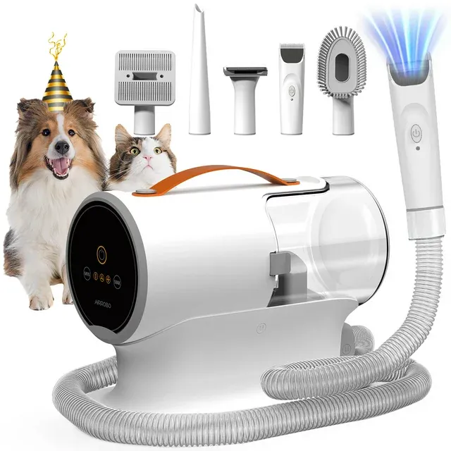 Photo 1 of AIRROBO PG100 Pet Grooming Kit & Vacuum , Professional Grooming Clipper Tools for Dogs Cats and Other Animals
